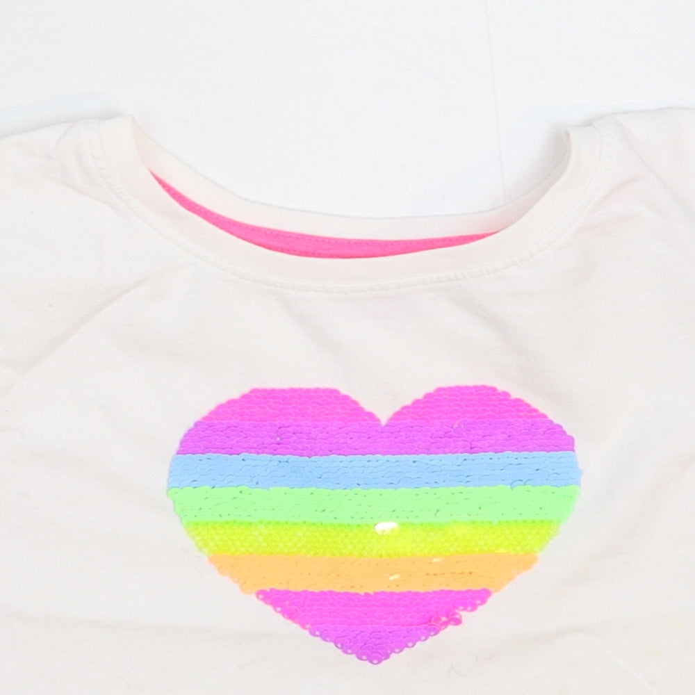 NEXT Girls White   Basic T-Shirt Size 8 Years