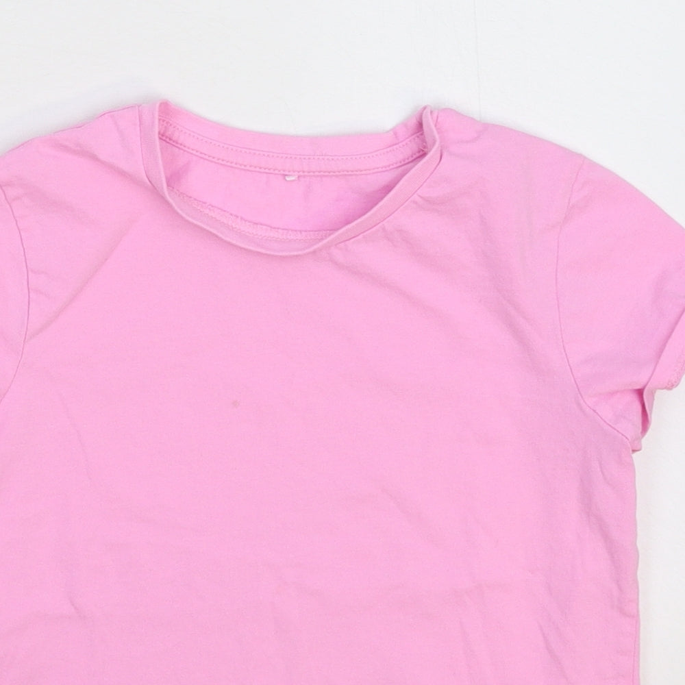 George Girls Pink   Basic T-Shirt Size 9-10 Years