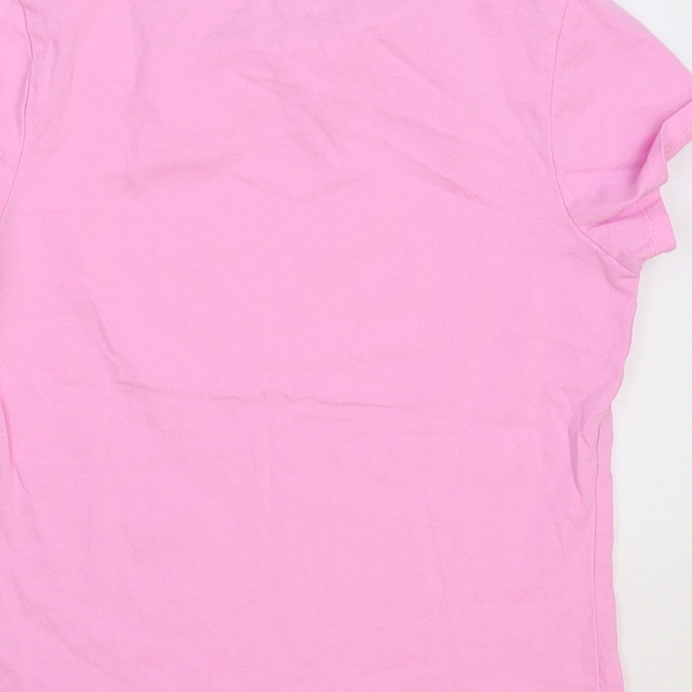 George Girls Pink   Basic T-Shirt Size 9-10 Years