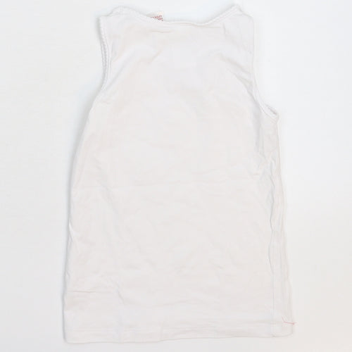 H&M Girls White   Basic Tank Size 7-8 Years