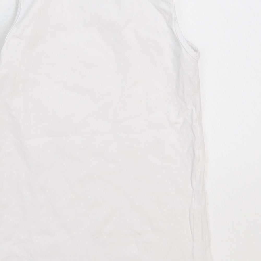 H&M Girls White   Basic Tank Size 7-8 Years