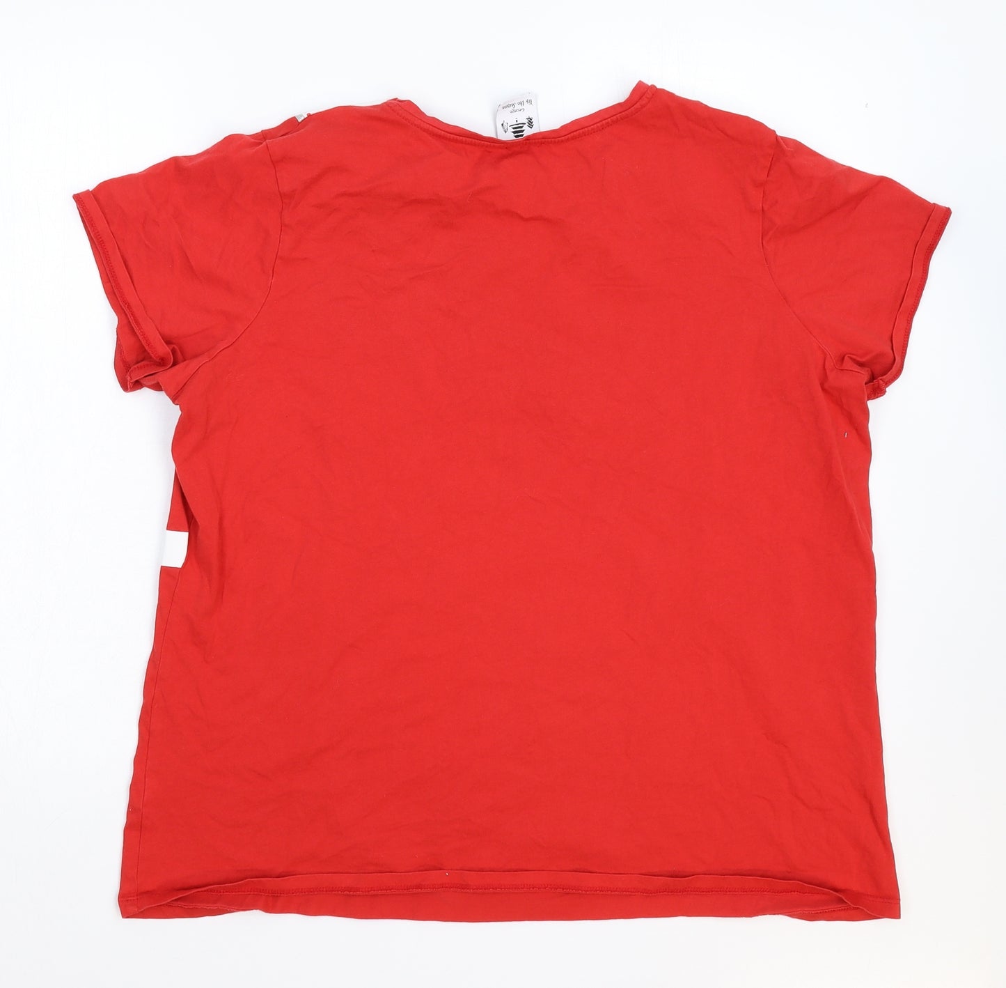 George Womens Red   Basic T-Shirt Size XL  - Christmas