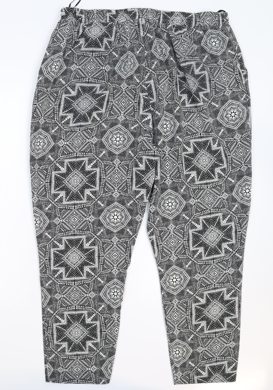 F&F Womens Multicoloured Geometric  Trousers  Size 22 L26 in