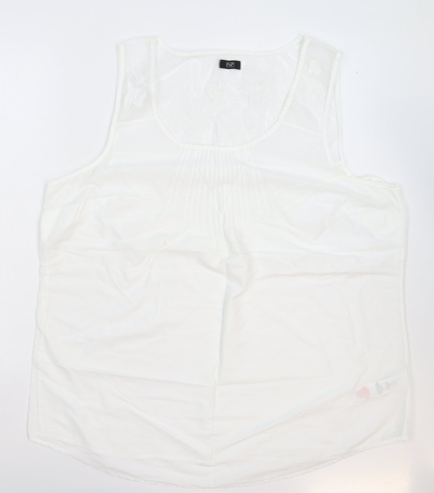 F&F Womens White   Basic Tank Size 22