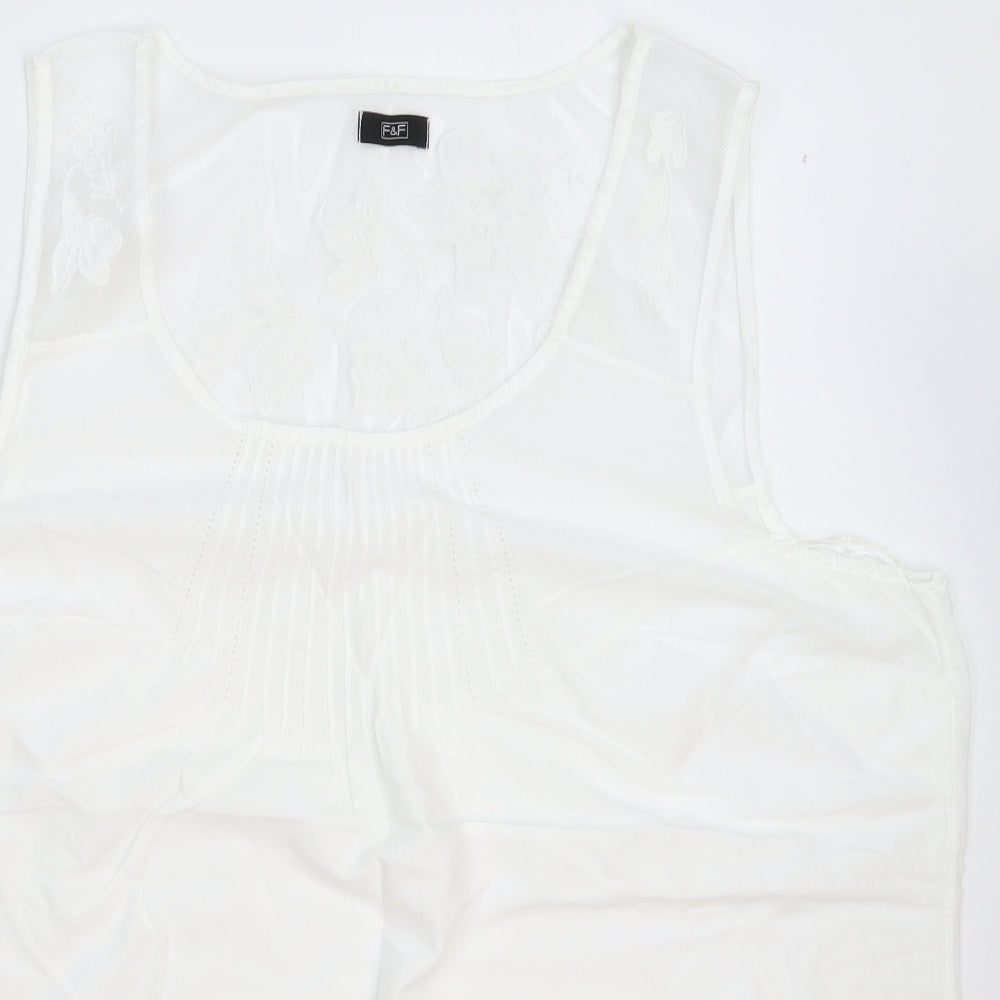 F&F Womens White   Basic Tank Size 22