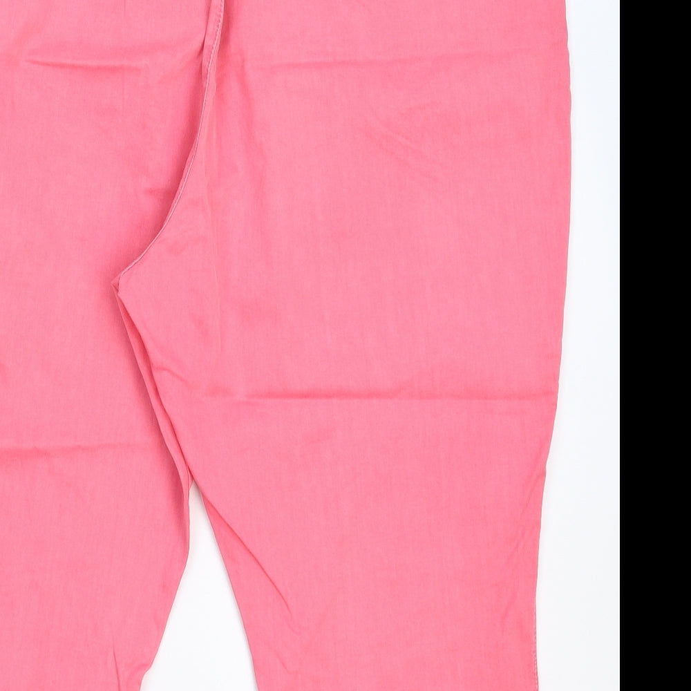 F&F Womens Pink   Cropped Trousers Size 22 L20 in