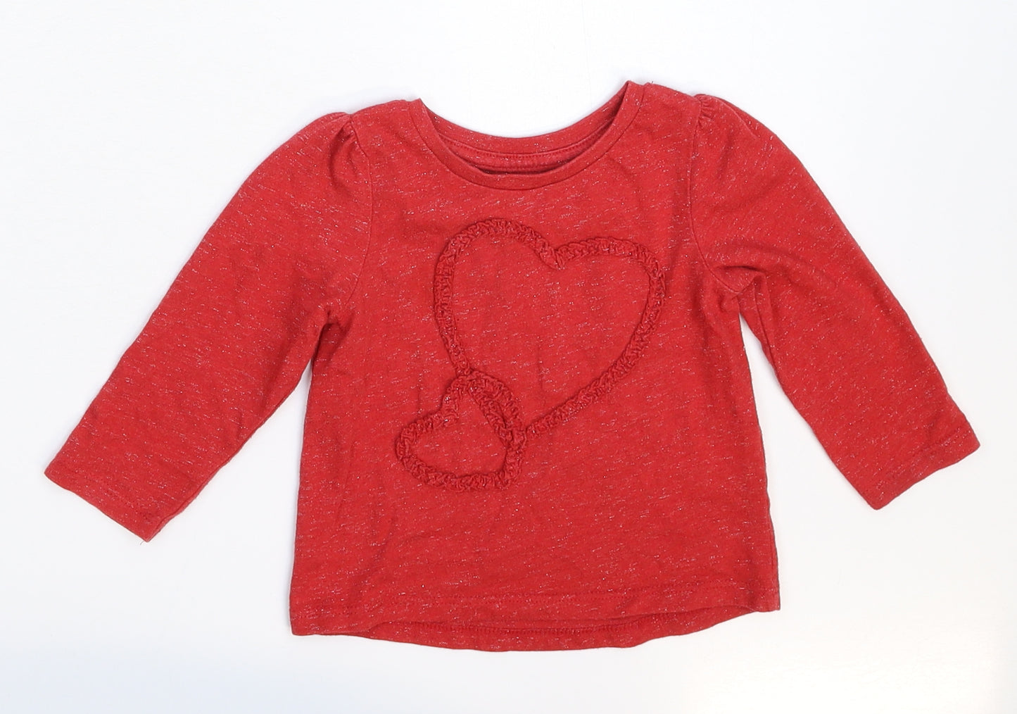 Nutmeg Girls Red   Basic T-Shirt Size 18-24 Months