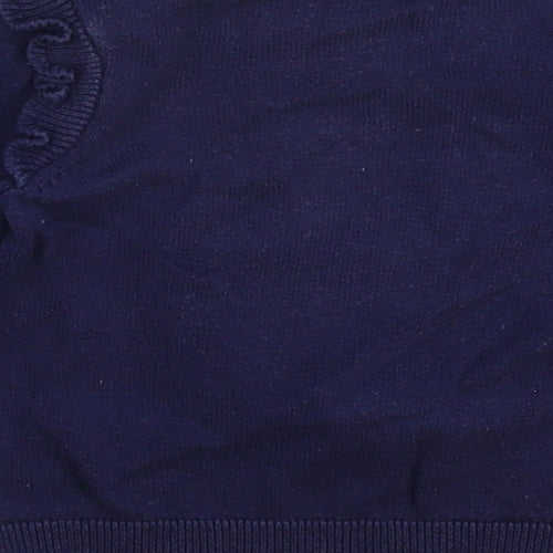 M&Co Girls Blue  Knit Pullover Jumper Size 12-18 Months
