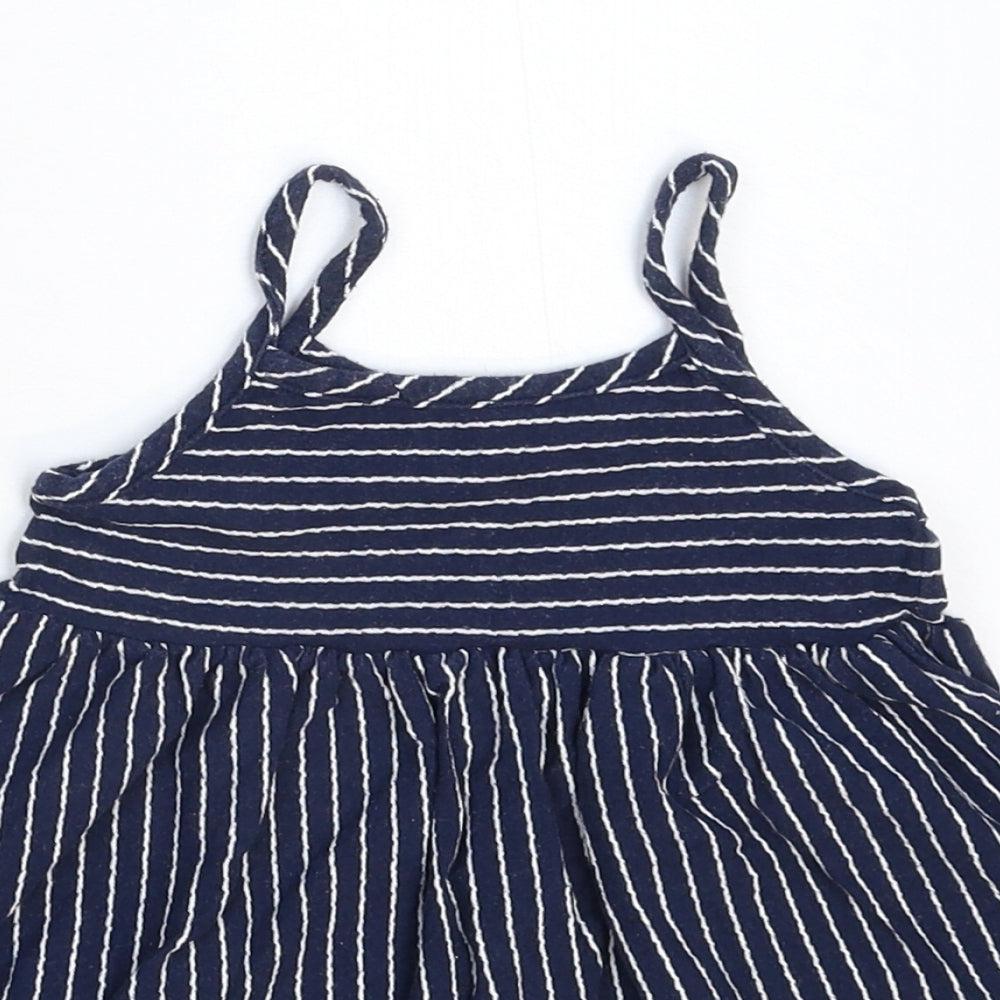 NEXT Girls Blue Striped  Fit & Flare  Size 12-18 Months