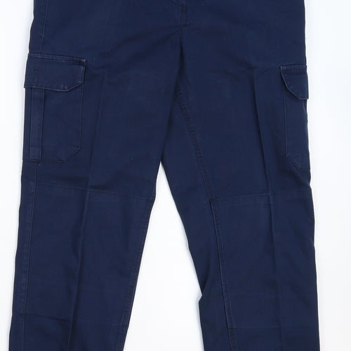 Black Knight Womens Blue   Cargo Trousers Size 10 L28 in - Workwear