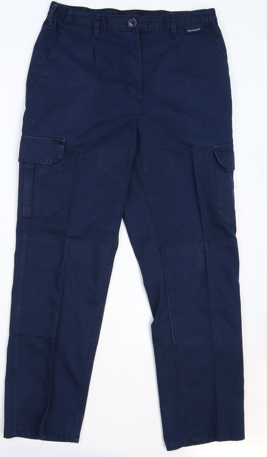 Black Knight Womens Blue   Cargo Trousers Size 10 L28 in - Workwear