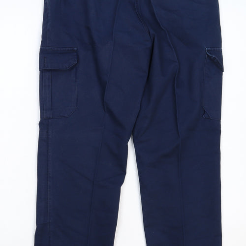 Black Knight Womens Blue   Cargo Trousers Size 10 L28 in - Workwear
