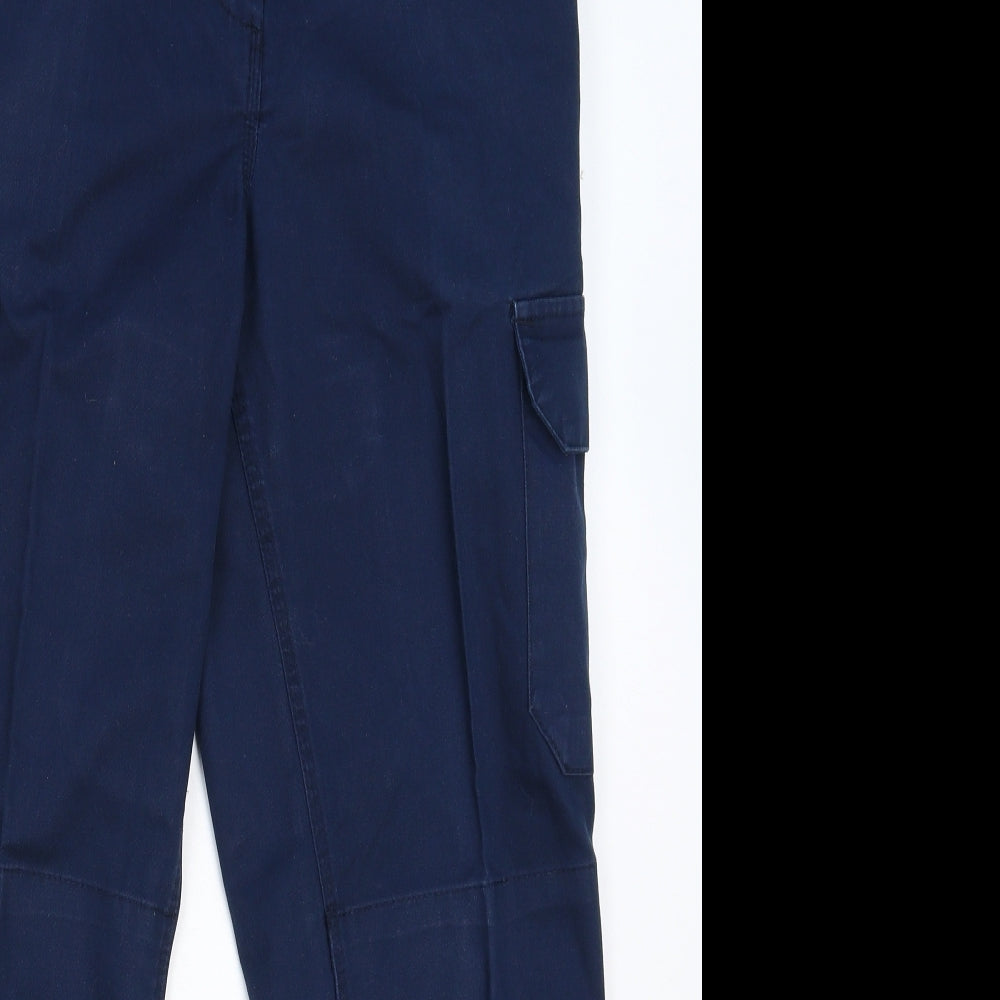 Black Knight Womens Blue   Cargo Trousers Size 10 L28 in - Workwear