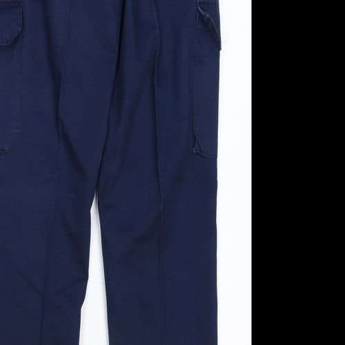 Black Knight Womens Blue   Cargo Trousers Size 10 L28 in - Workwear