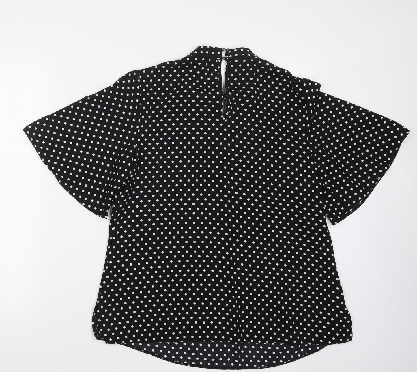 F&F Womens Black Polka Dot  Basic Blouse Size 12