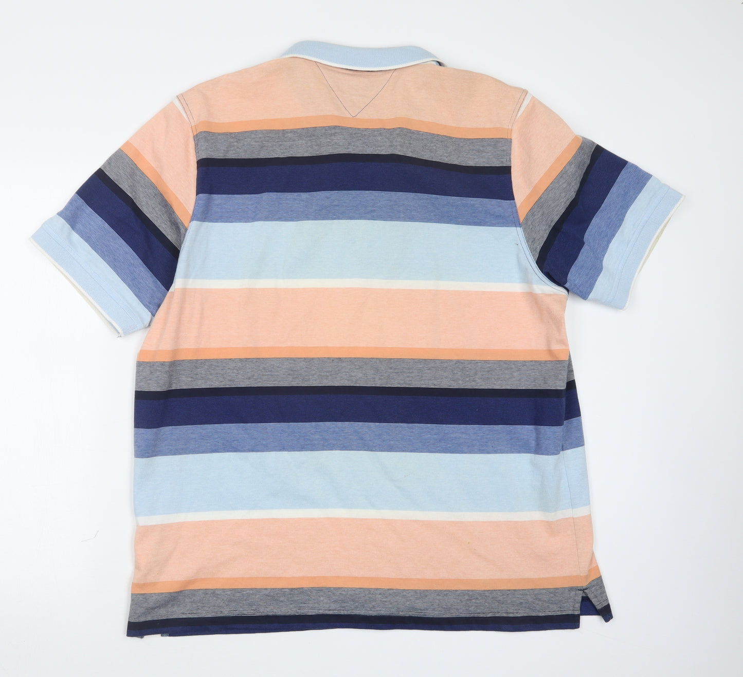 Lincoln Mens Blue Striped   Polo Size XL