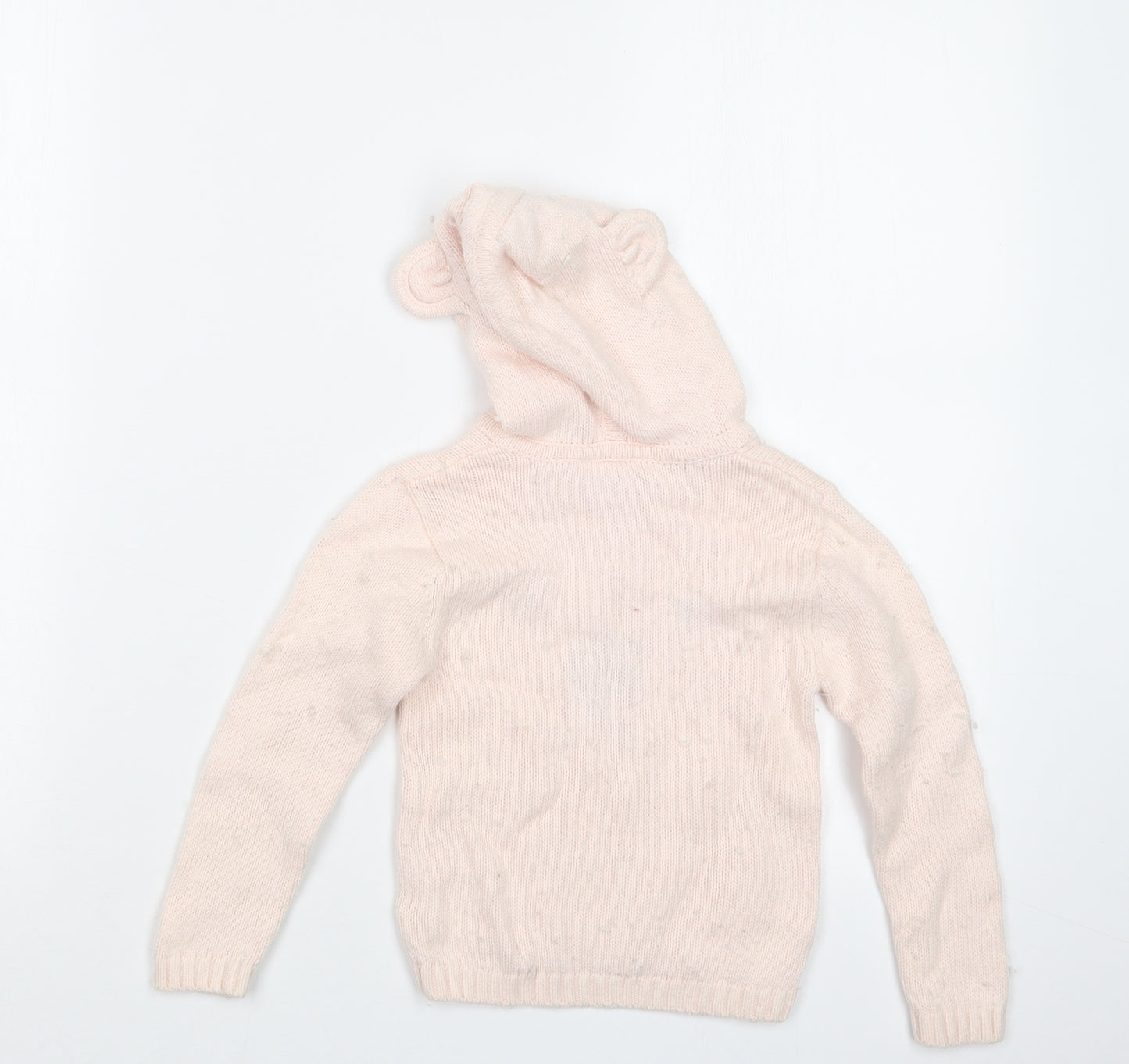 the little white company Girls Pink  Knit Pullover Jumper Size 12-18 Months