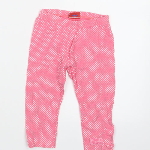 Mothercare Girls Pink Polka Dot  Carrot Trousers Size 4-5 Years - Hello Kitty