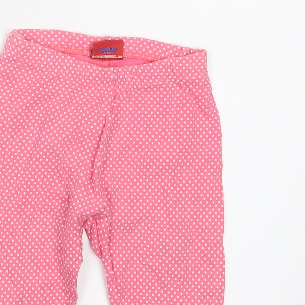 Mothercare Girls Pink Polka Dot  Carrot Trousers Size 4-5 Years - Hello Kitty