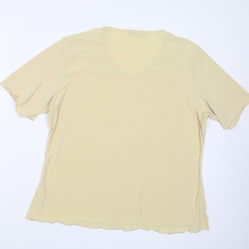 ALUST Womens Beige   Basic Blouse Size 2XL