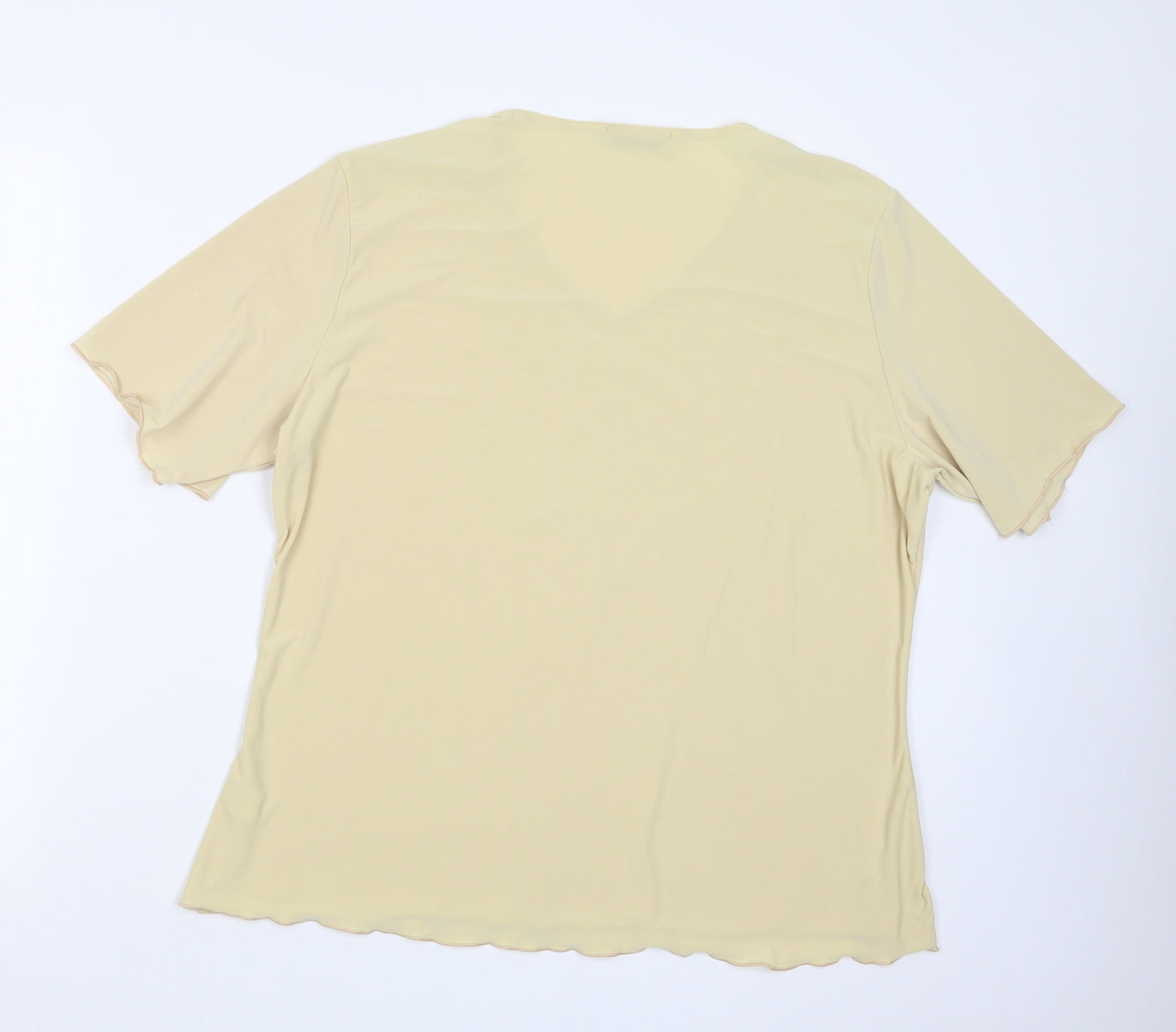 ALUST Womens Beige   Basic Blouse Size 2XL