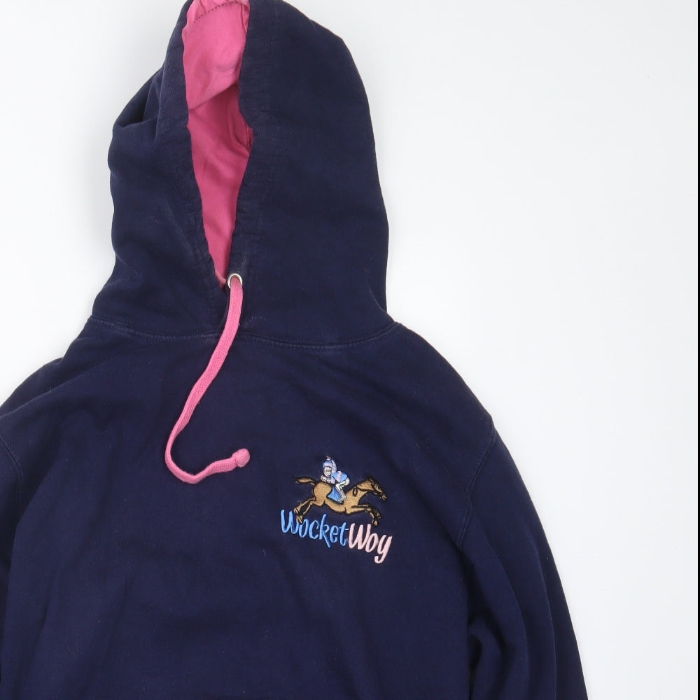 Awdis Womens Blue   Pullover Hoodie Size S