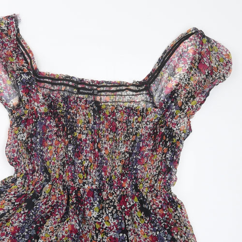 Atmosphere Womens Black Floral  Basic Blouse Size 14