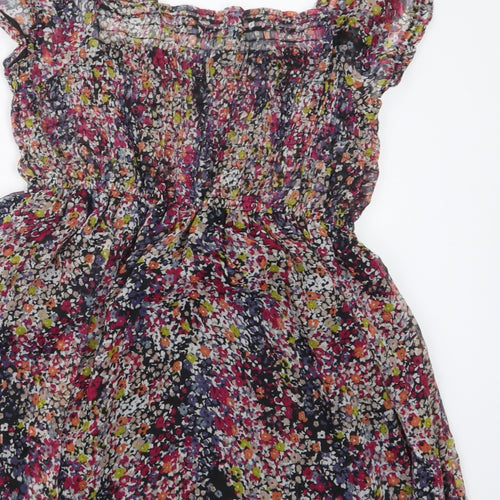 Atmosphere Womens Black Floral  Basic Blouse Size 14