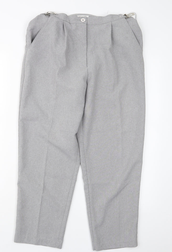 Damart Womens Grey Trousers Size 12 L24 in