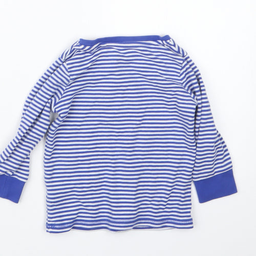 NEXT Girls Blue Striped  Babydoll Pyjama Top Size 12-18 Months