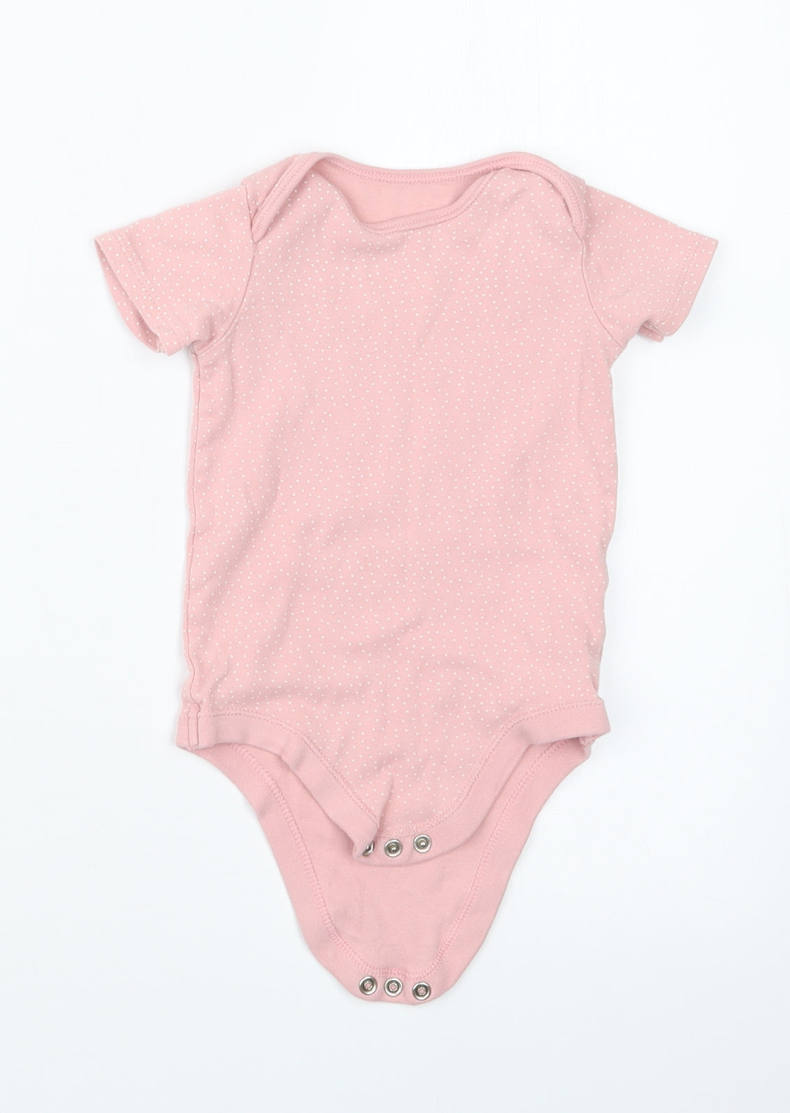 TU Girls Pink Polka Dot  Babygrow One-Piece Size 9-12 Months