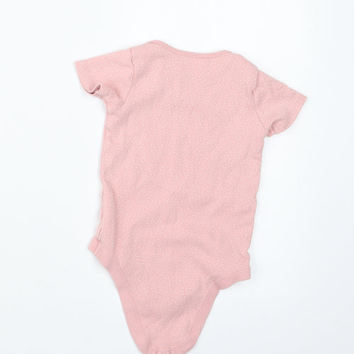 TU Girls Pink Polka Dot  Babygrow One-Piece Size 9-12 Months