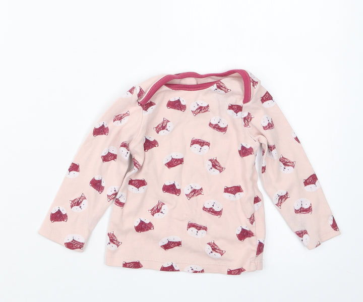 Nutmeg Girls Pink Geometric Basic T-Shirt Size 18-24 Months