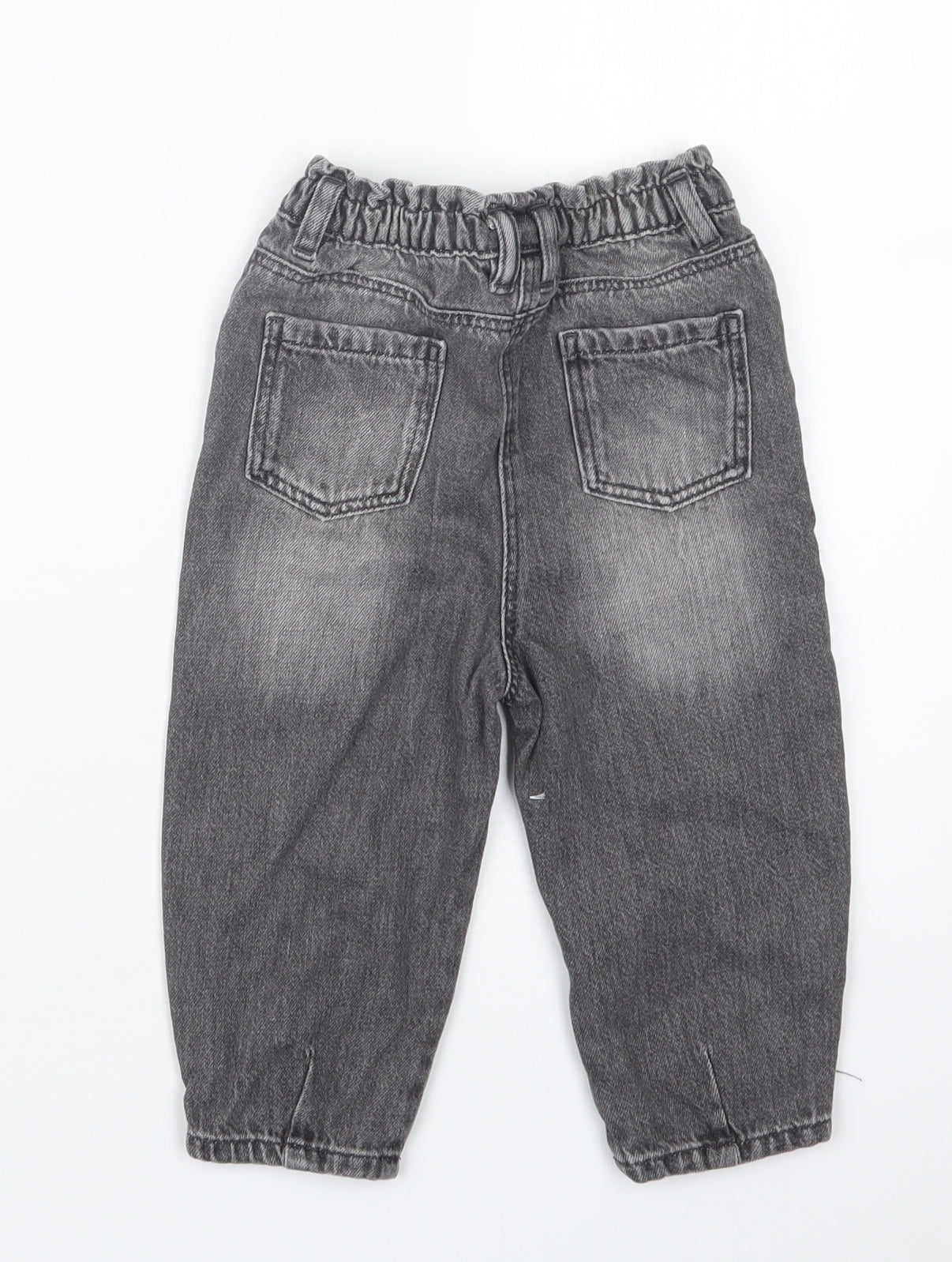 NEXT Boys Black  Denim Cargo Jeans Size 18-24 Months