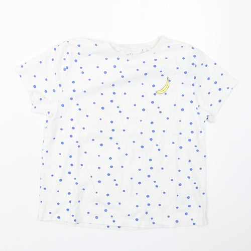 NEXT Girls Blue Polka Dot  Basic T-Shirt Size 10 Years