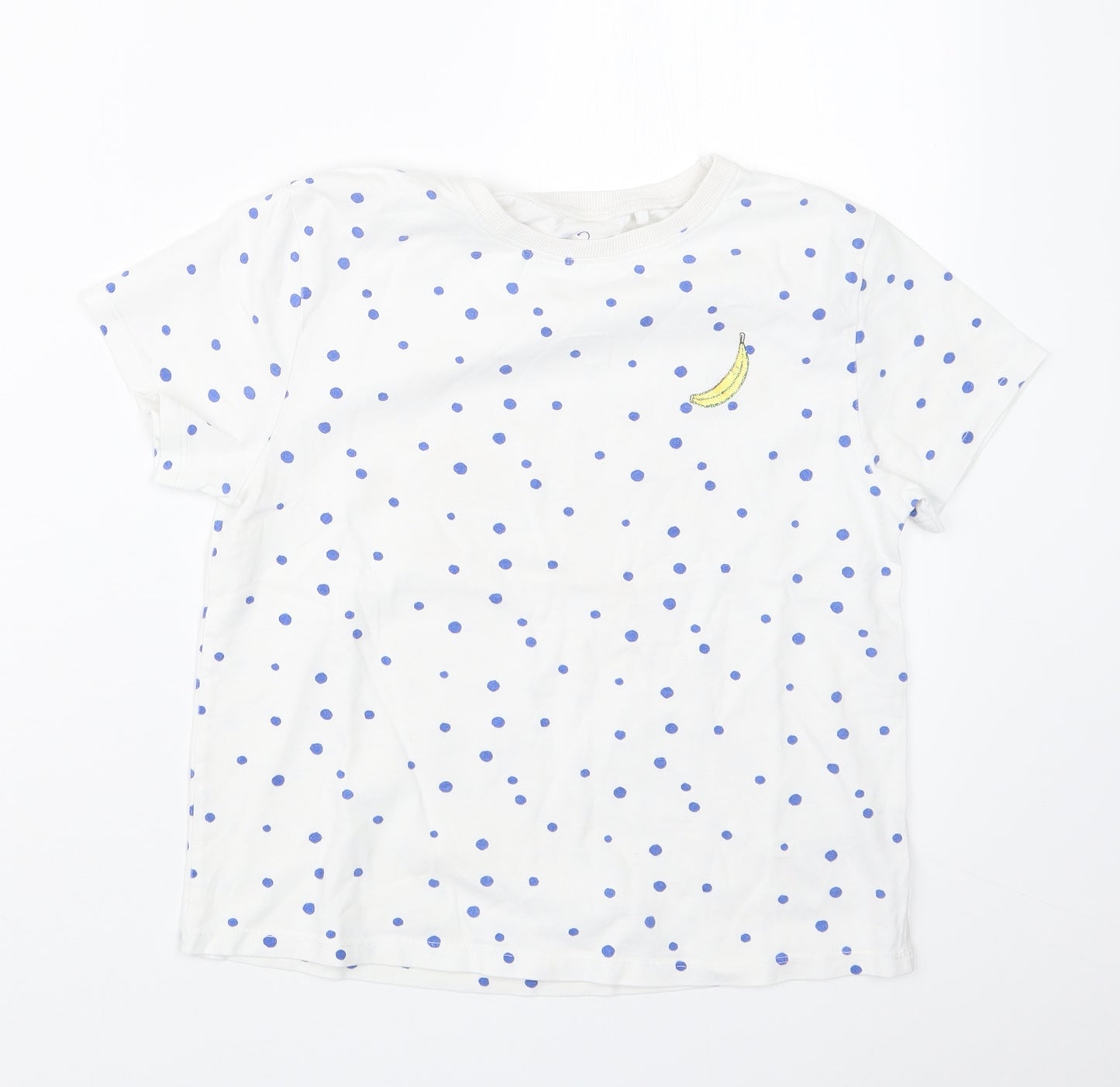 NEXT Girls Blue Polka Dot  Basic T-Shirt Size 10 Years