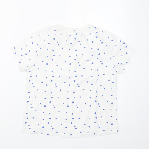NEXT Girls Blue Polka Dot  Basic T-Shirt Size 10 Years