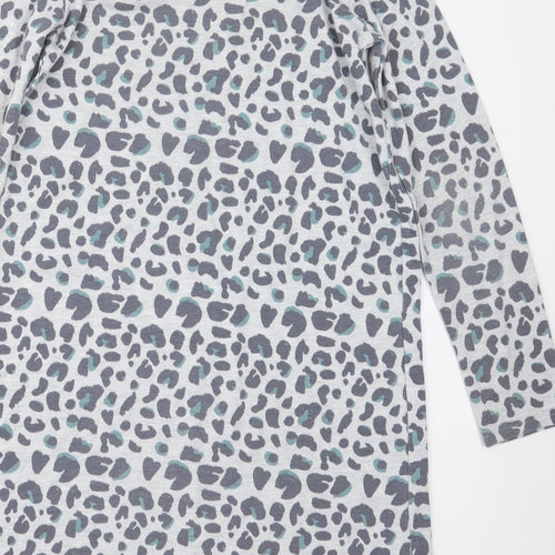 Marks and Spencer Girls Grey Animal Print  T-Shirt Dress  Size 10-11 Years