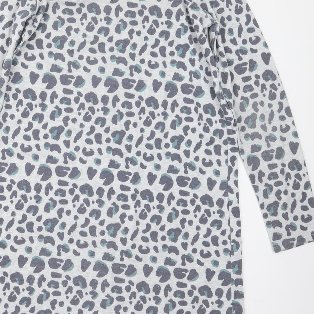 Marks and Spencer Girls Grey Animal Print  T-Shirt Dress  Size 10-11 Years