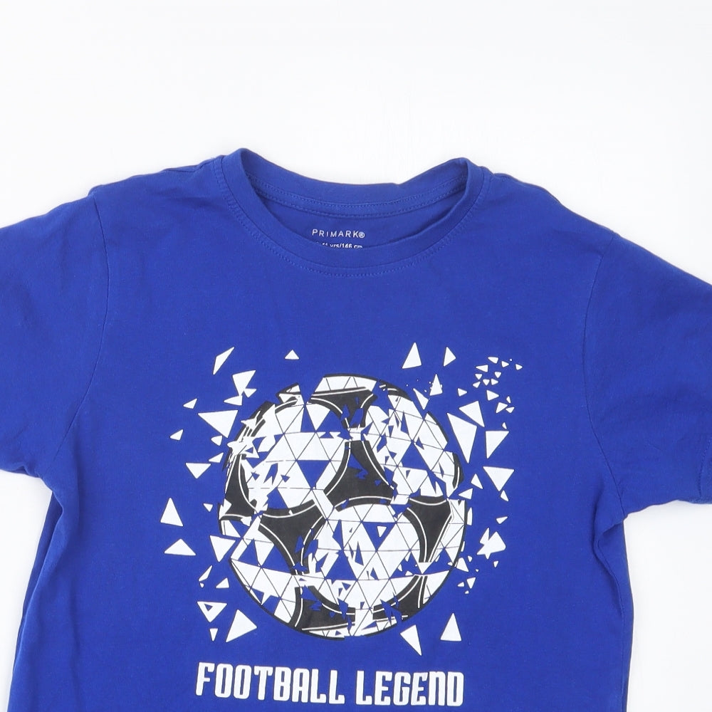 Primark Boys Blue   Basic T-Shirt Size 10-11 Years