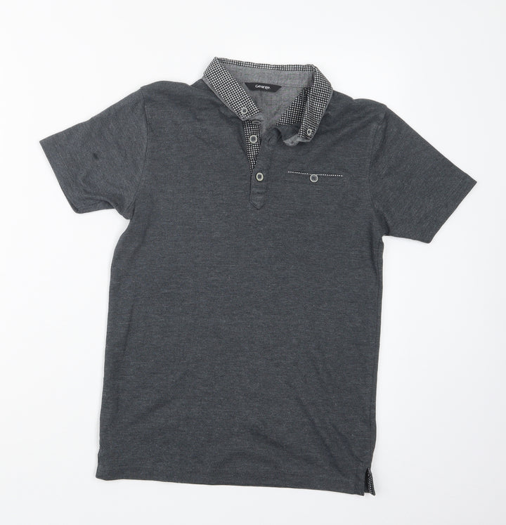 George Boys Grey   Basic Polo Size 10-11 Years