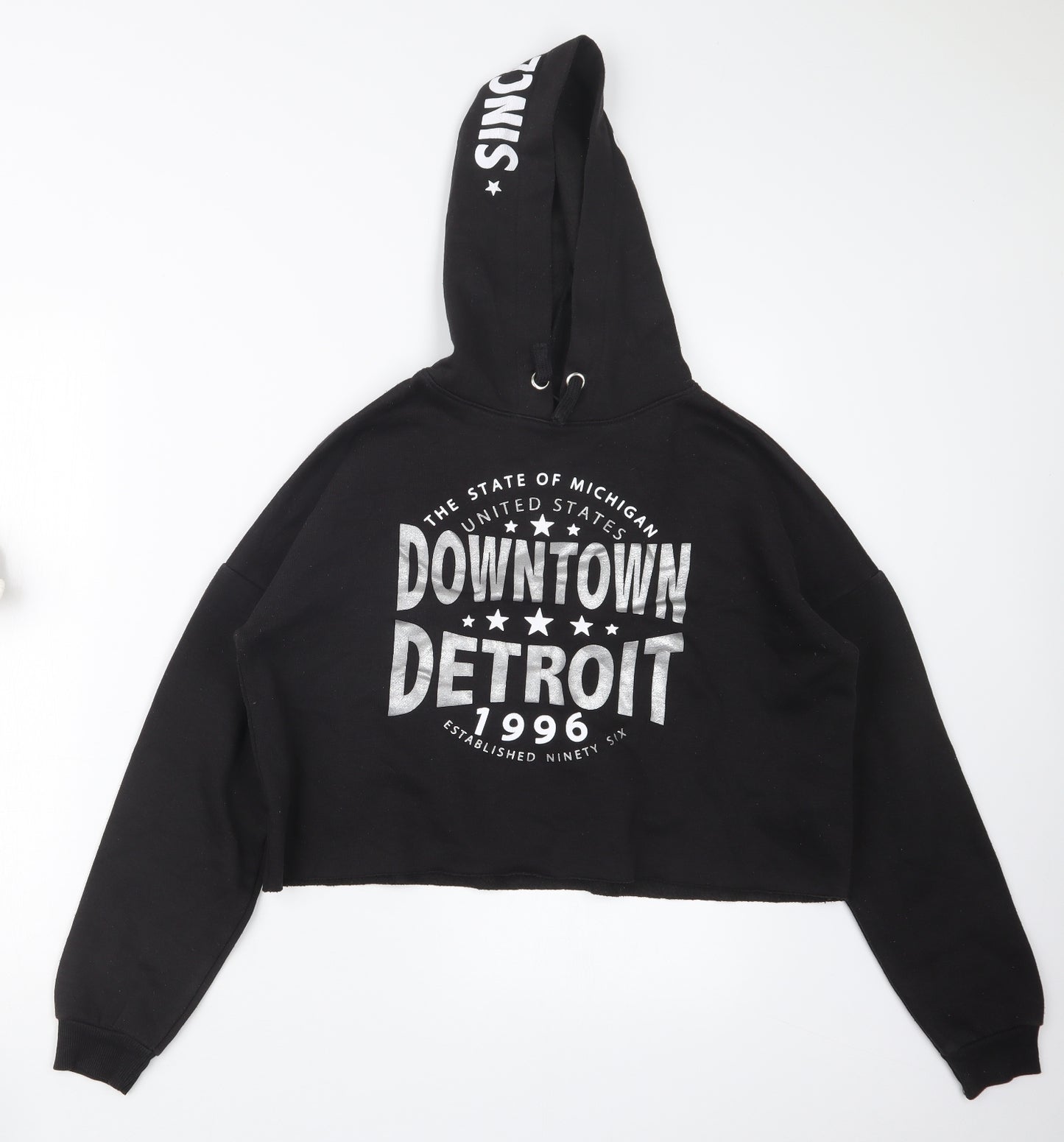 New Look Girls Black   Pullover Hoodie Size 14-15 Years