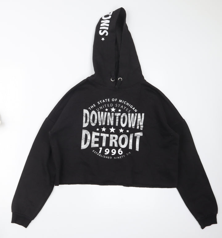 New Look Girls Black   Pullover Hoodie Size 14-15 Years