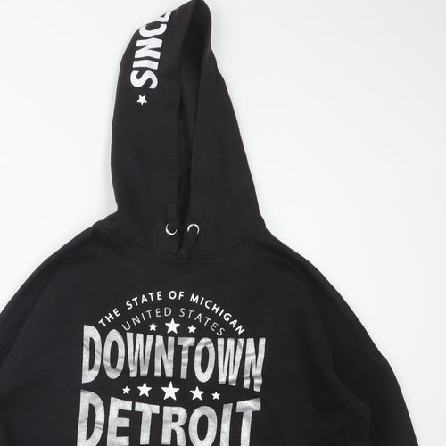 New Look Girls Black   Pullover Hoodie Size 14-15 Years