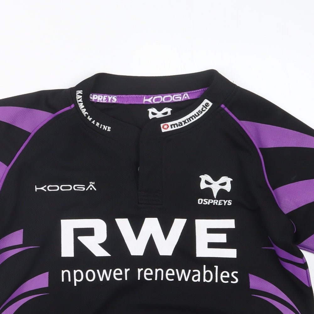 Ospreys Boys Black   Basic T-Shirt Size M