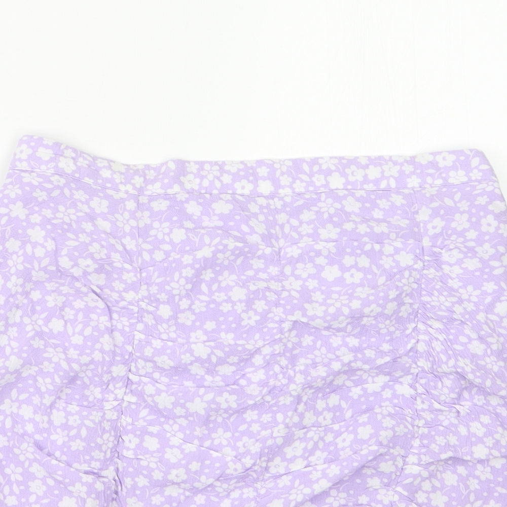 George Girls Purple Floral  Straight & Pencil Skirt Size 13-14 Years