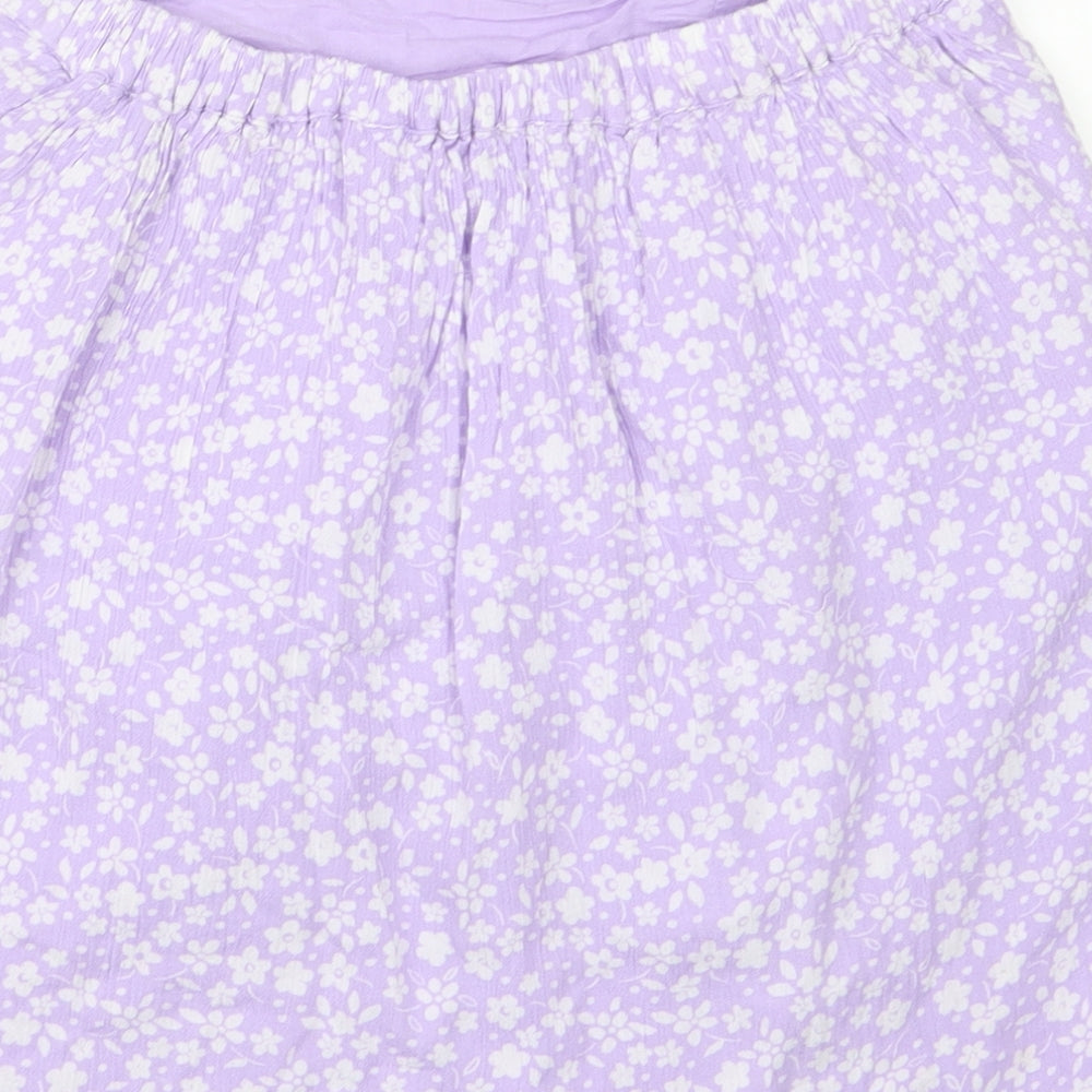 George Girls Purple Floral  Straight & Pencil Skirt Size 13-14 Years