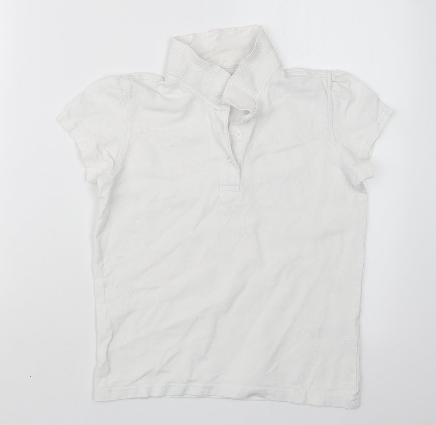 George Girls White   Basic Polo Size 10-11 Years