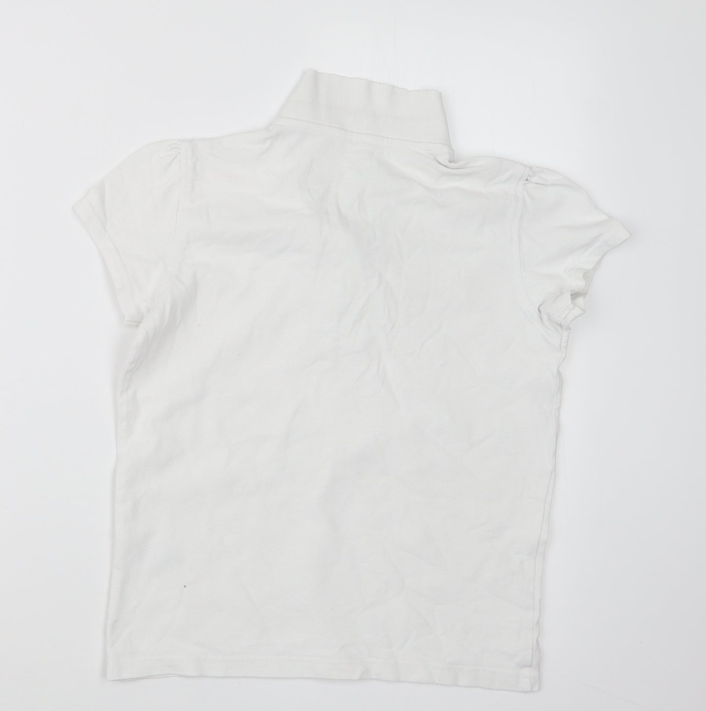 George Girls White   Basic Polo Size 10-11 Years