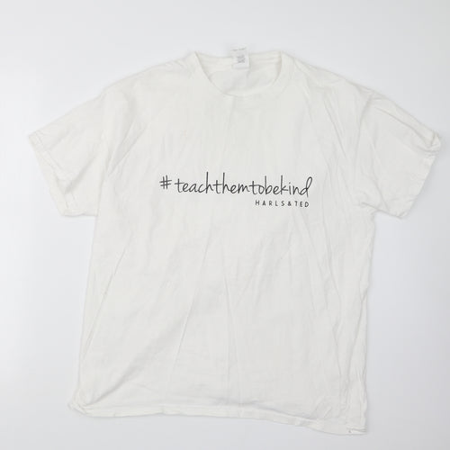 Gildan Womens White   Basic T-Shirt Size L